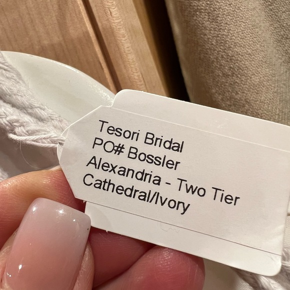 NWT Gorgeous Allure Wedding Dress Ivory/Champagne w/veil - Picture 5 of 5